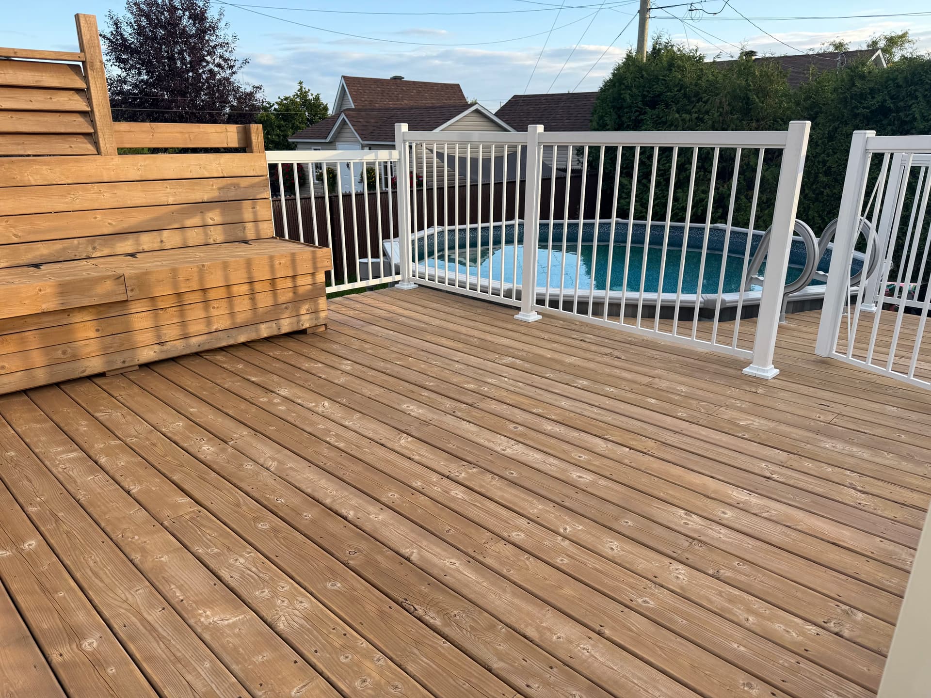 Deck stained with Camel