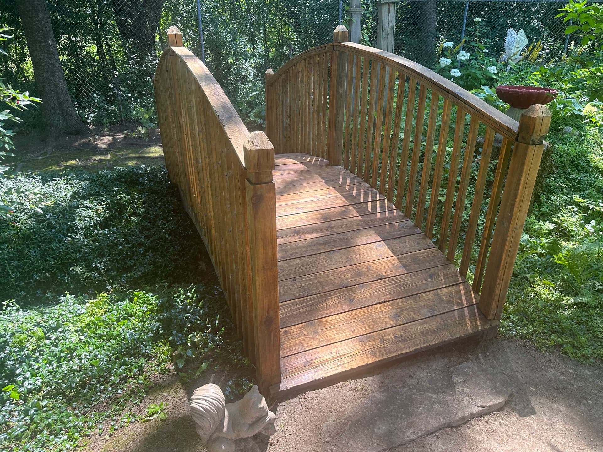 Deck stained with Light Oak