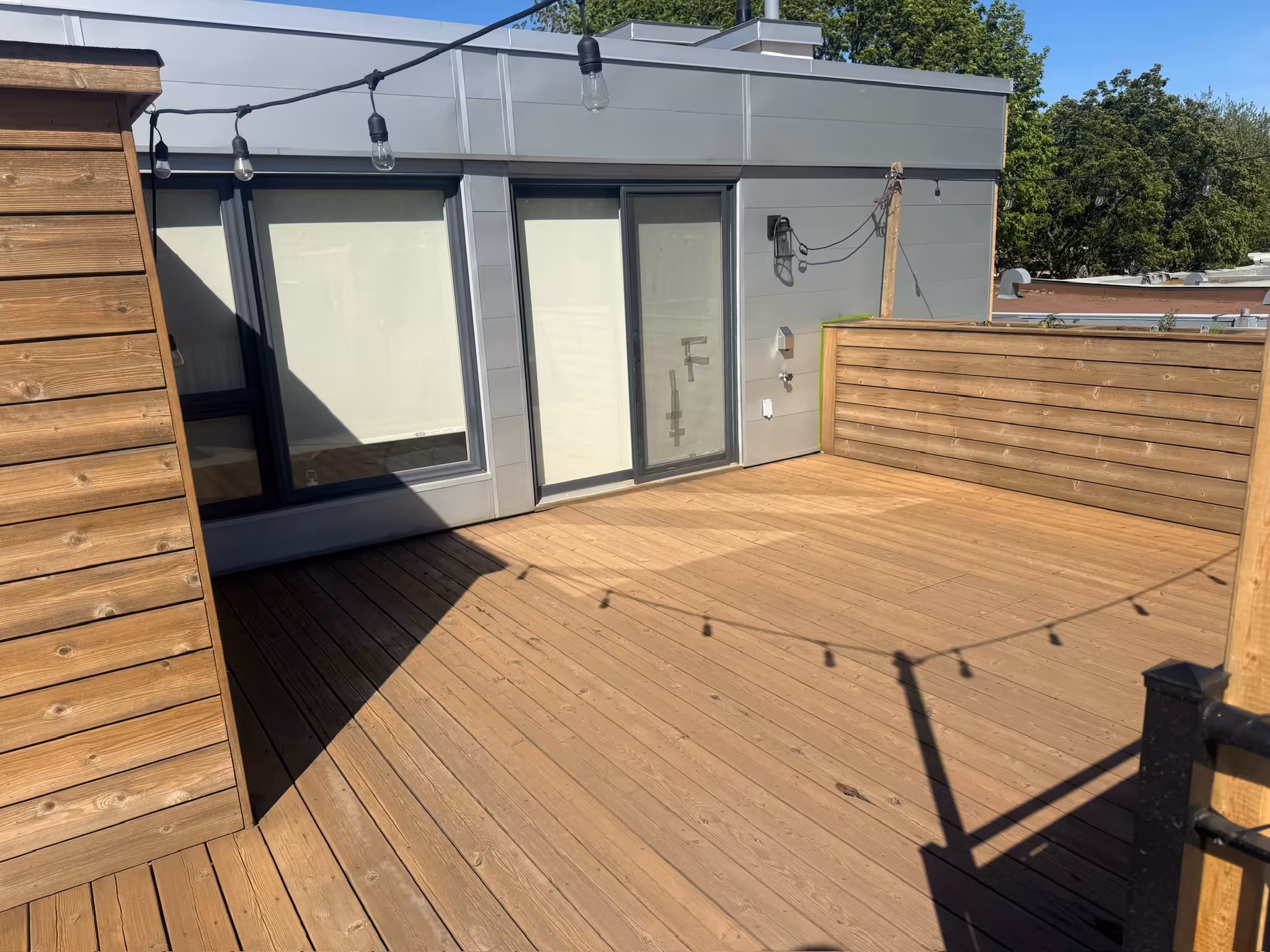 Deck stained with Camel