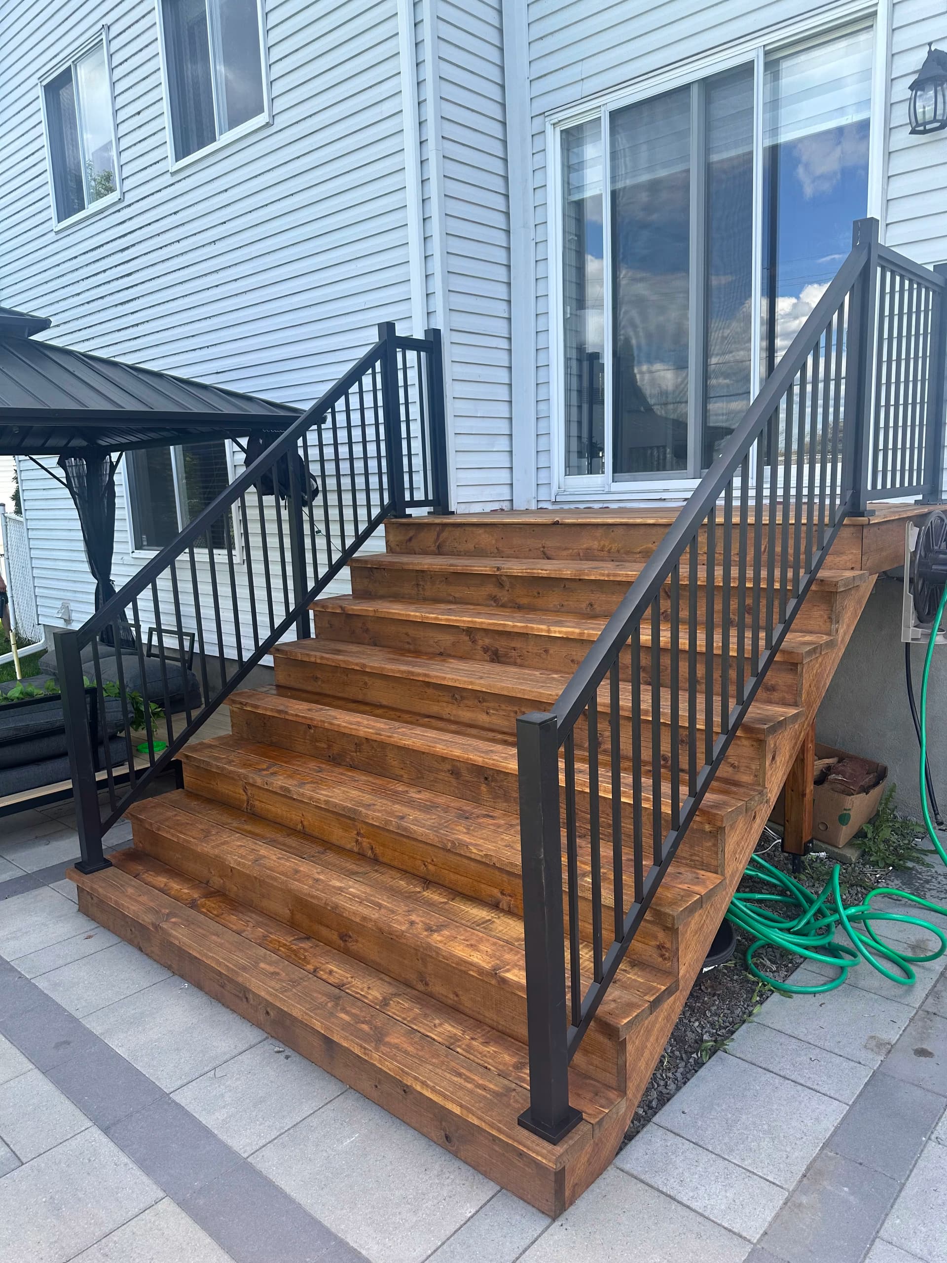 Deck stained with Light Oak